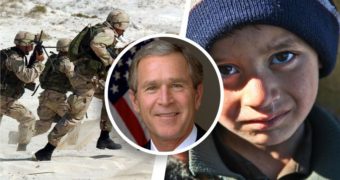 Bush odsoudil ruskou invazi na Ukrajinu, spletl si ji však s Irákem